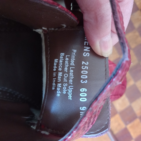 "Host Pick" Red Leather Croco print shoes size 9 - Picture 4 of 5